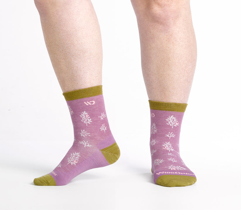 Women's Foliage Lightweight Micro Crew Socks