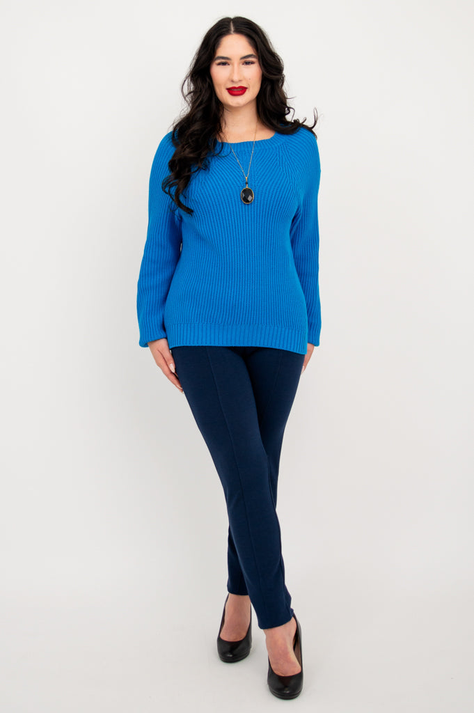 Davis Cotton Sweater | Marine