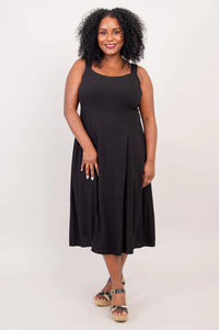 Shauna Bamboo Linen Dress | Black