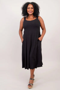 Shauna Bamboo Linen Dress | Black