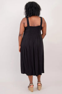 Shauna Bamboo Linen Dress | Black