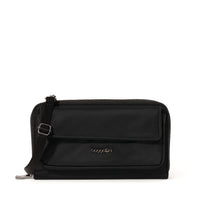 RFID Phone Wallet Crossbody | Black Twill