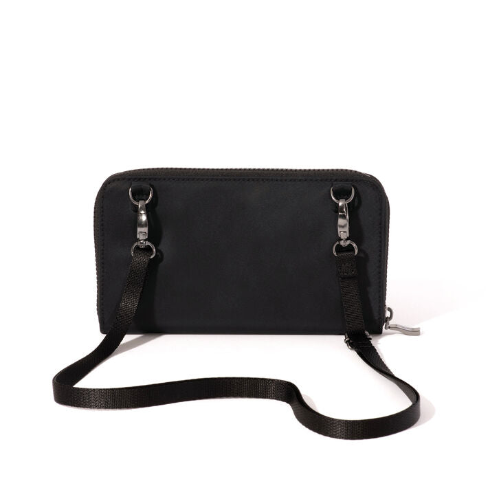 RFID Phone Wallet Crossbody | Black Twill