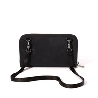 RFID Phone Wallet Crossbody | Black Twill