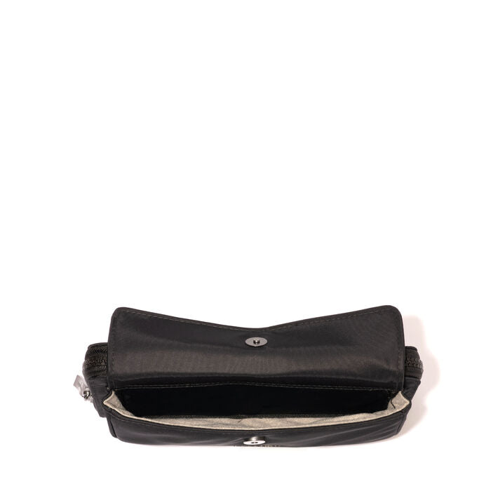 RFID Phone Wallet Crossbody | Black Twill