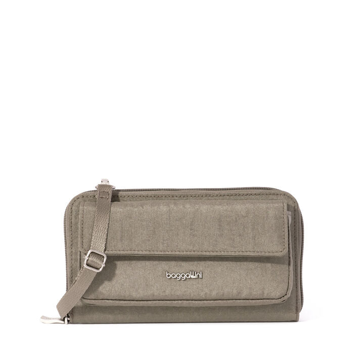 RFID Phone Wallet Crossbody | Sterling Shimmer