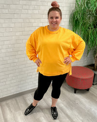 French Terry Exposed Seam Sweatshirt | Yellow Gold