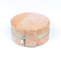 Natural Cork Jewelry Storage Round Box