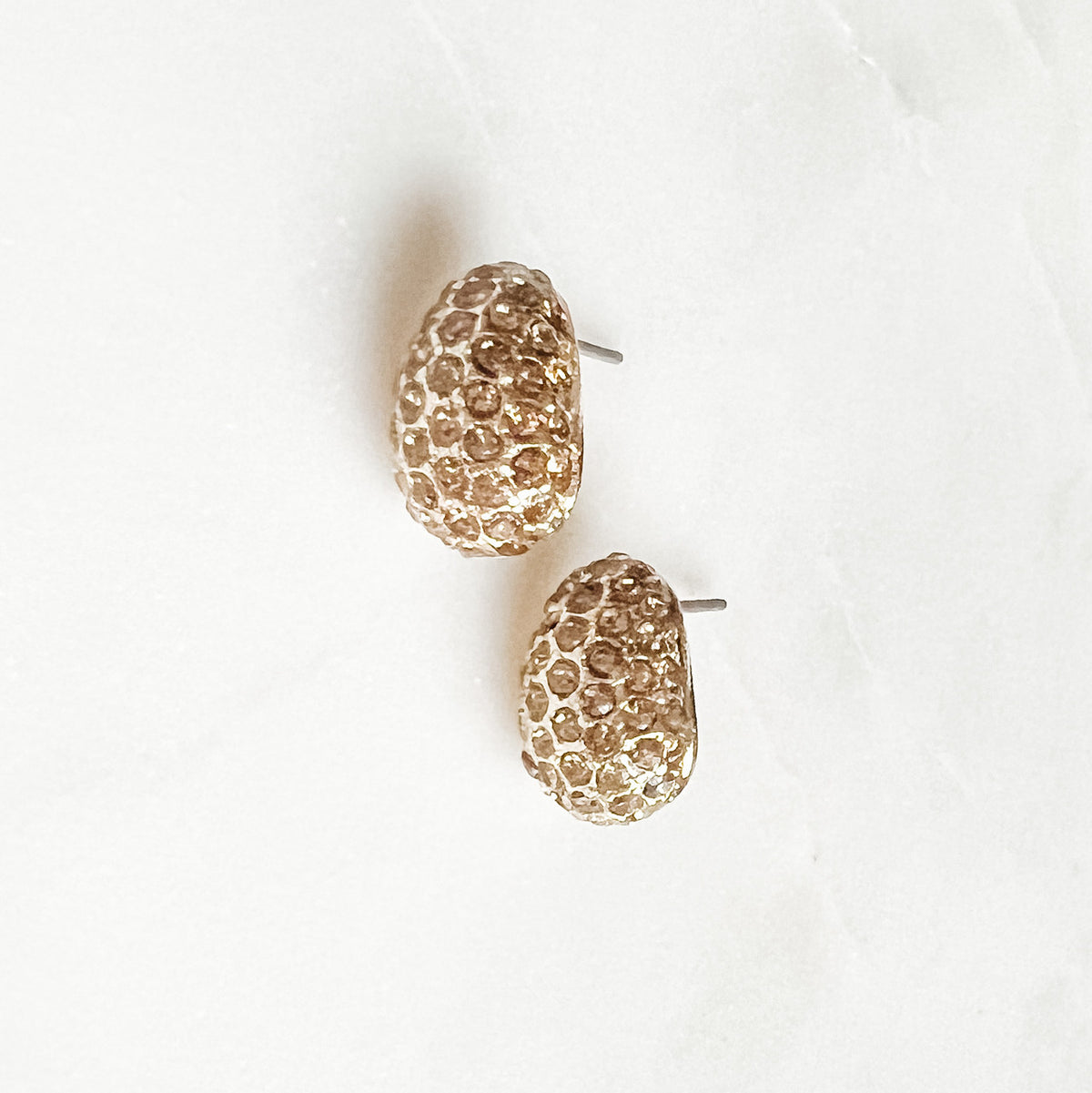 Pave Stud Earrings | Topaz