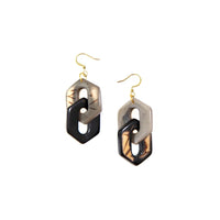 Callie Earrings | Onyx Black/Charcoal Gray