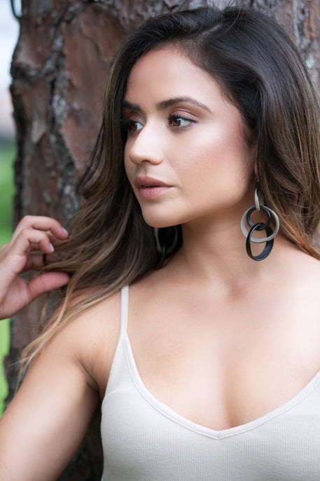 Yazmine Earrings | Onyx Natural Charcoal