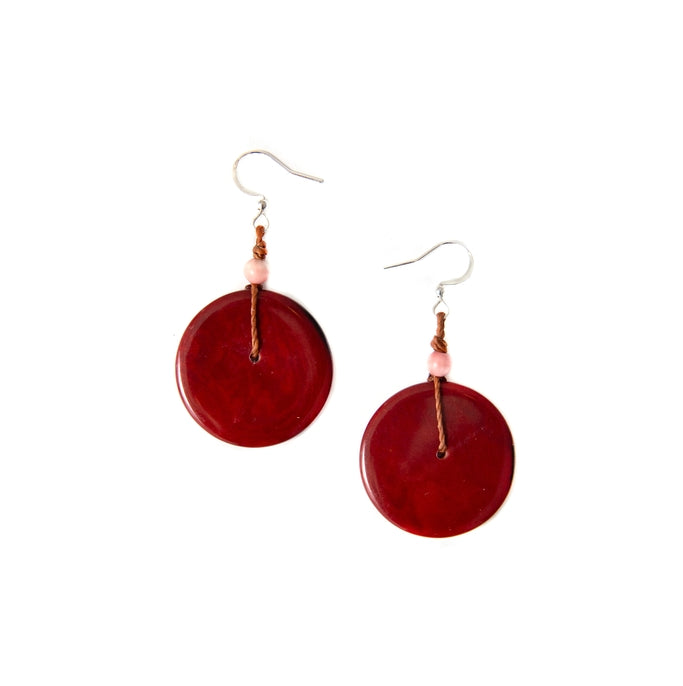 Cooper Earrings | Burgundy & Pink