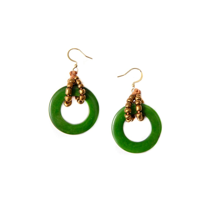 Noah Earrings | Forest Green