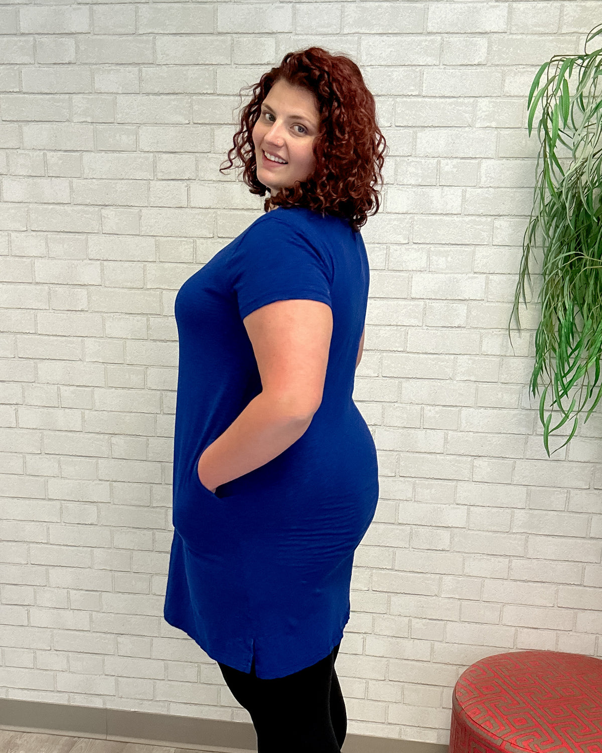 Tidal Wave Short Sleeve T-Shirt Dress