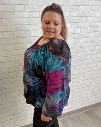 Blouson Sleeve Peasant Top