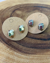 Prism Stud Earrings | Gold