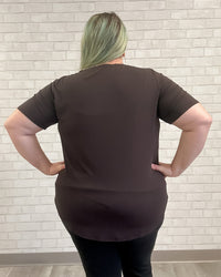 Tessa Bamboo Tee in Coffee