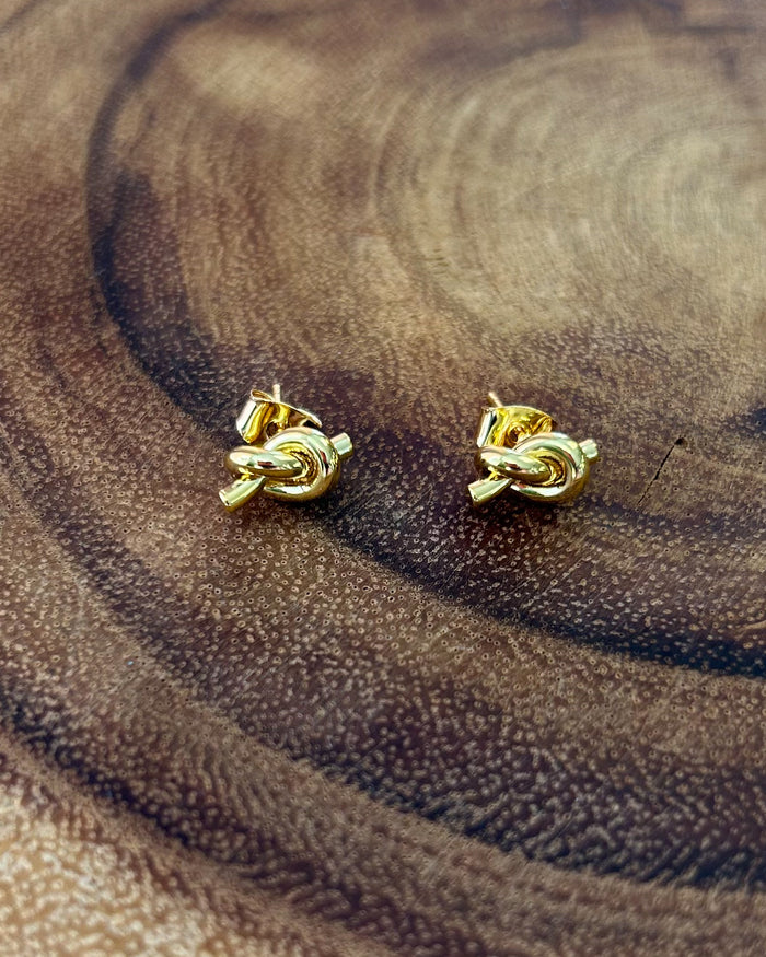 Knot Stud Earrings | Gold