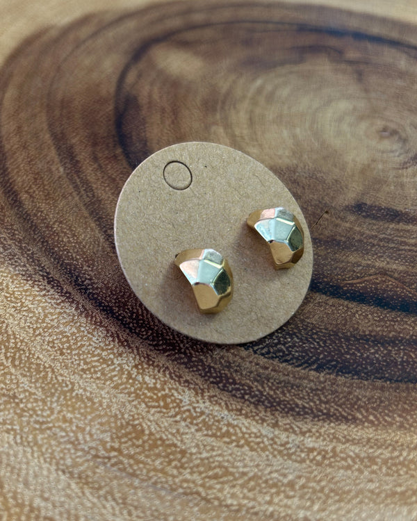 Prism Stud Earrings | Gold