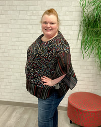 Short Sleeve Poncho Top & Cami
