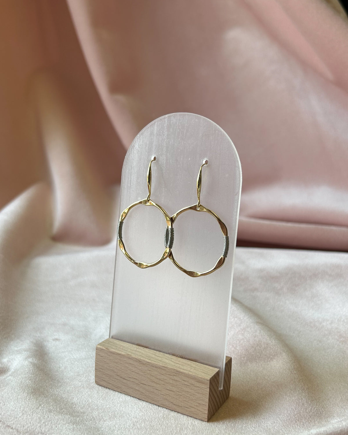 Circle Gold Plated Earrings