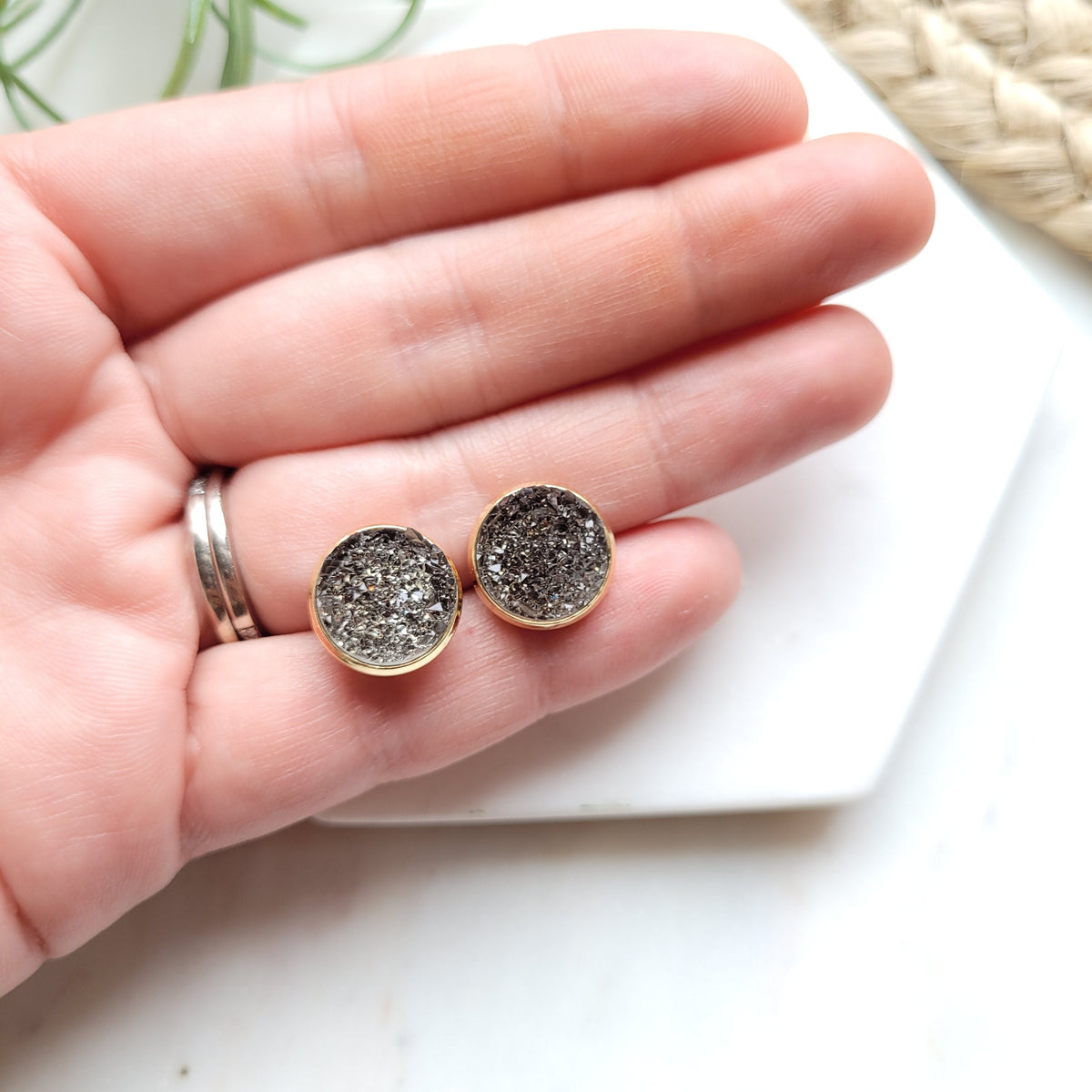 Geode Druzy Studs