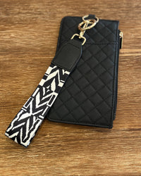 Quilted Wallet + Wrist Strap