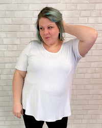 Tessa Bamboo Tee in Snow White