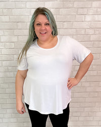 Tessa Bamboo Tee in Snow White