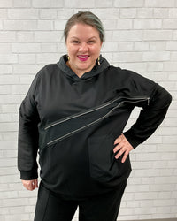 French Terry Zipper Hooded Top