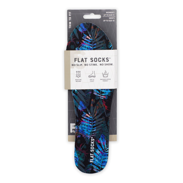Flat Socks in Tropical Blue