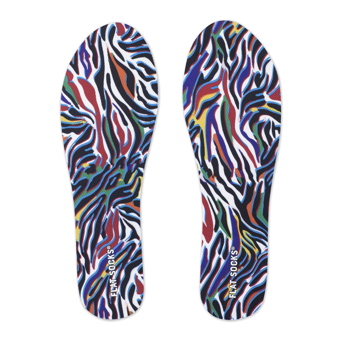 Flat Socks in Zebra Abstract