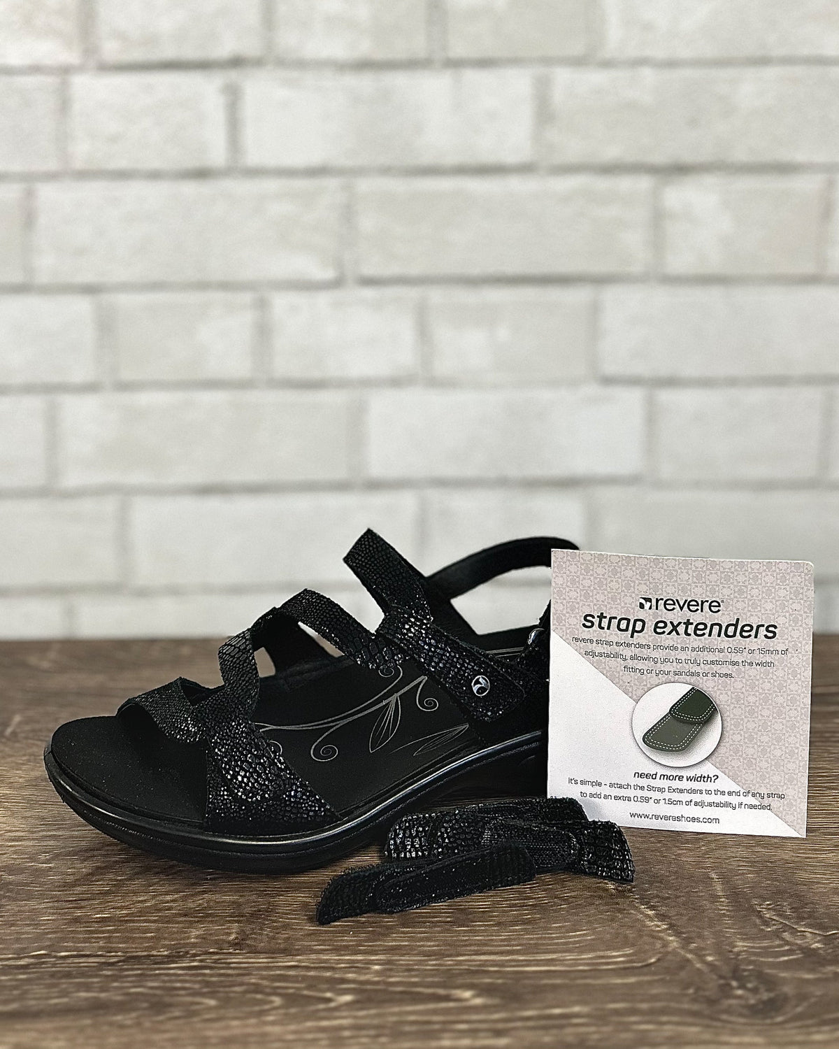 Emerald Back Strap Sandal in Black - Wide Width!