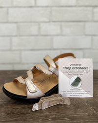 Emerald Back Strap Sandal in Champagne- Wide Width!