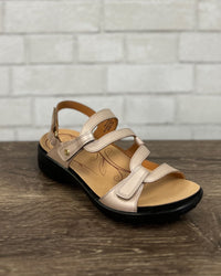 Emerald Back Strap Sandal in Champagne- Wide Width!