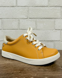 Limoges Lace Up Sneaker in Mustard - Wide Width!