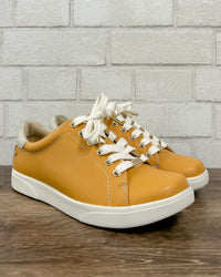 Limoges Lace Up Sneaker in Mustard - Wide Width!